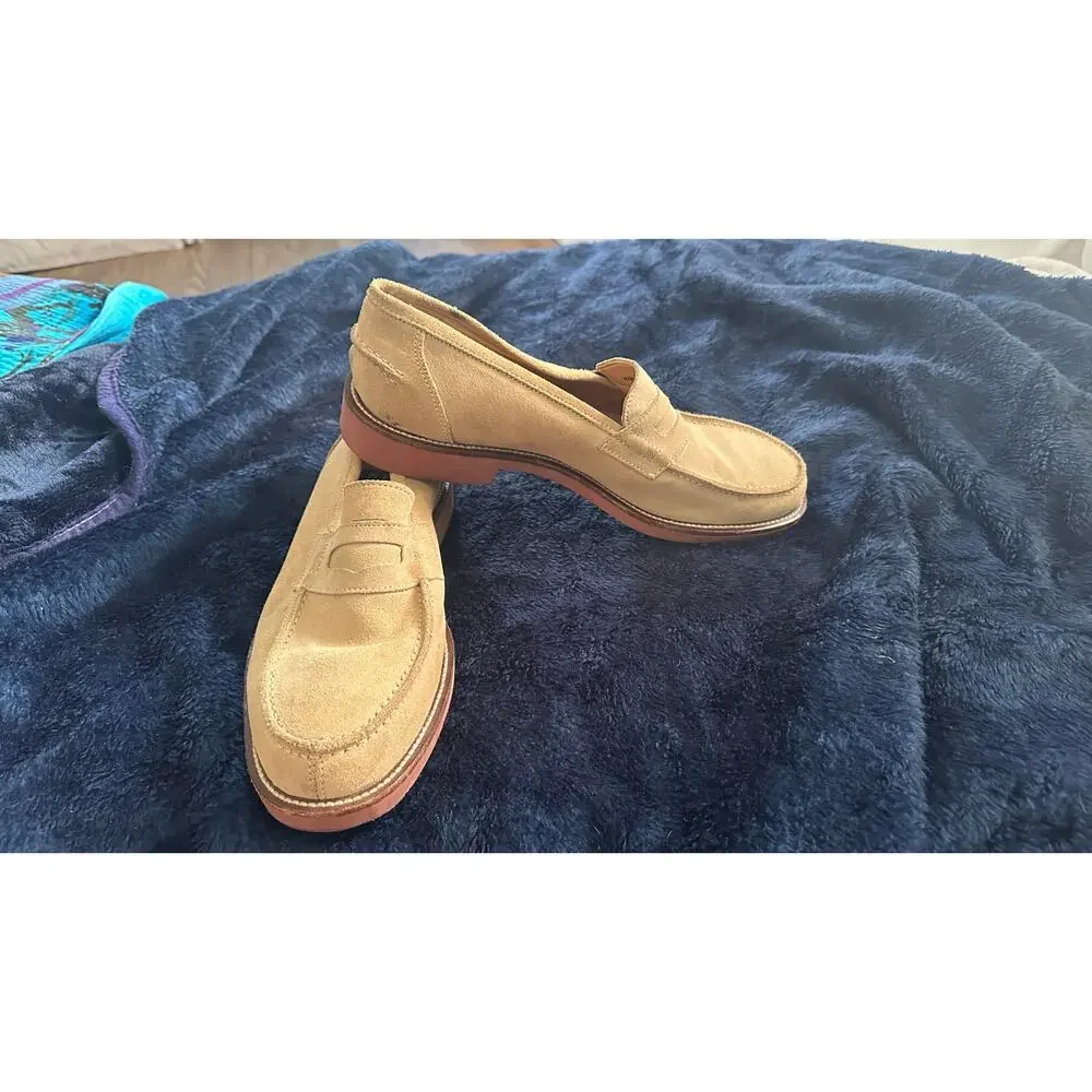 VINTAGE NEW UNWORN SUEDE GUM SOLE PENNY LOAFERS MADE IN ITALY FOR GAP 11D - Picture 3 of 7